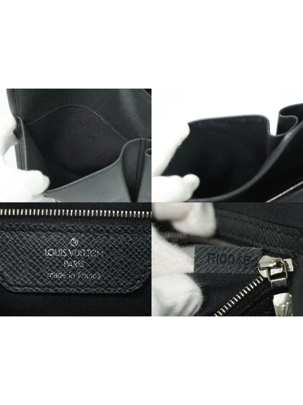 Louis Vuitton LV Arecreasing Lee Taiga Leather Shoulder Bag Ardoise Black